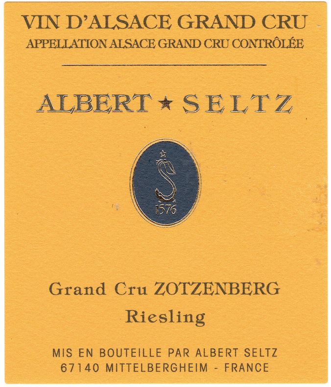 Riesling Grand Cru Zotzenberg 2016